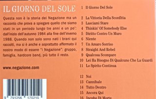 Negazione Il Giorno Del Sole Book & CD 2025 Punk