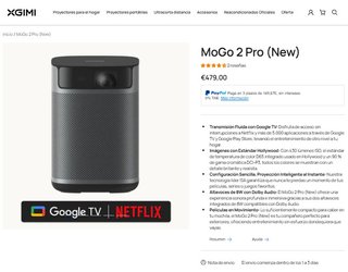 Proyector XGIMI MoGo 2 Pro GTV Portátil