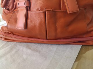 Bolso grande piel Mandarin Duck naranja