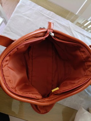 Bolso grande piel Mandarin Duck naranja