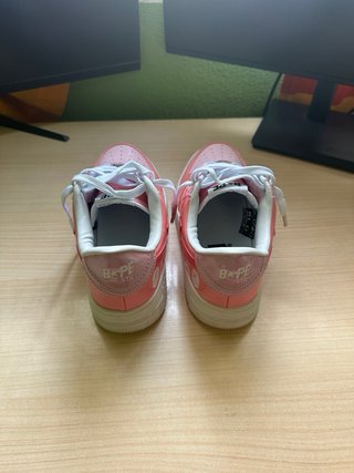 Zapatillas BAPE Star Talla 40 Rosa/Blanco