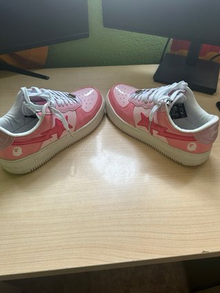 Zapatillas BAPE Star Talla 40 Rosa/Blanco