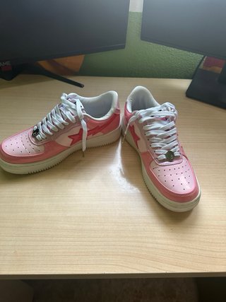 Zapatillas BAPE Star Talla 40 Rosa/Blanco
