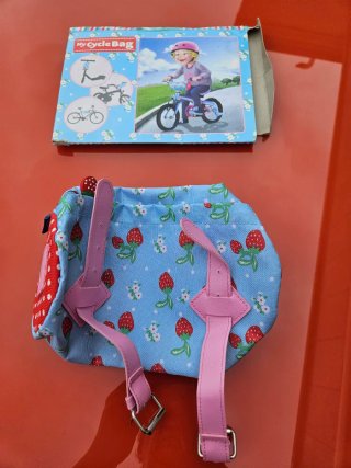 Bolsa para bici de niña con fresas