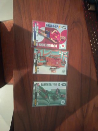 Colección de 3 cartas de fútbol Panini