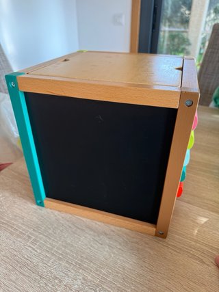 Cubo actividades madera bebé