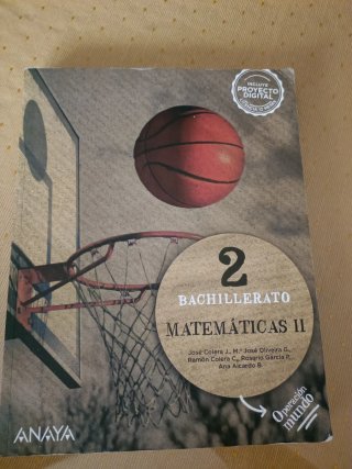 Matemáticas II. 2o de Bachillerato. No subrayado.