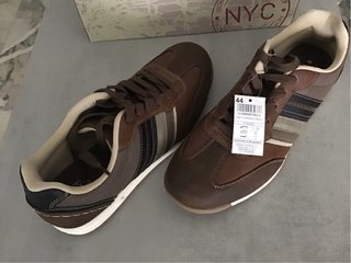 Zapatos NYC Talla 44 Marrón y Gris. A estrenar.