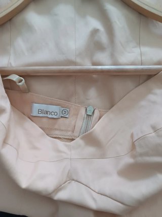 Vestido tipo corsé beige