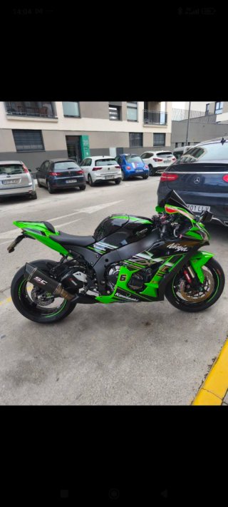 Kawasaki Ninja Sportbike Verde/Negro réplica KRT