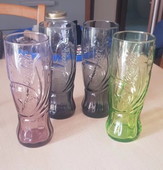 Set 4 Bicchieri Coca-Cola Colorati
