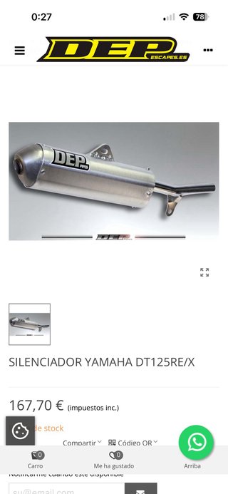 Silenciador Dep Pipes Yamaha DT 125/170