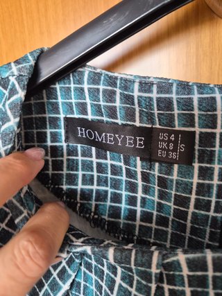 Abito elegante HOMEYEE nero e verde
