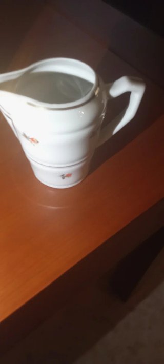Juego café vintage porcelana fina pintado a mano