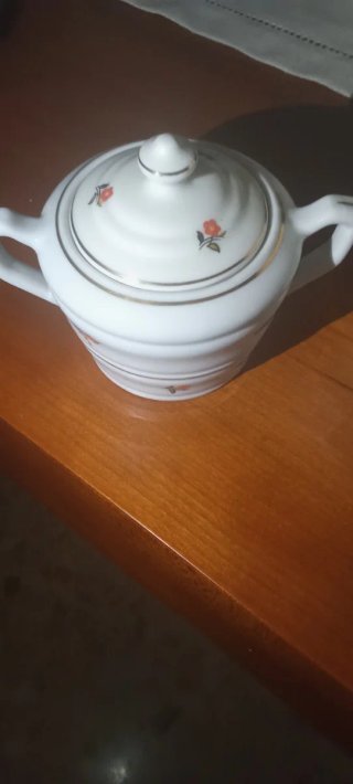 Juego café vintage porcelana fina pintado a mano