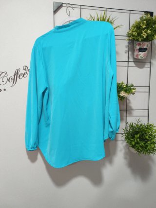 Camisa vestir caída turquesa
