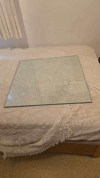 Mesa auxiliar forja y cristal