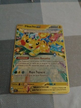 Carta Pokémon Pikachu EX Chapa