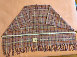 Poncho cuadros suave malva