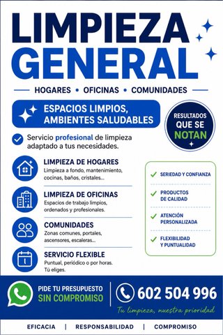 SERVICIOS DE LIMPIEZA  Desde 13€/hora