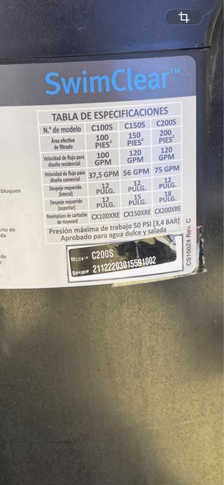 Filtro Piscina SwimClear C200S
