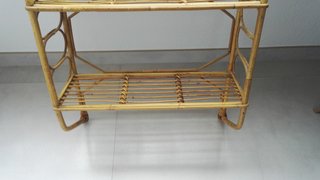 Estantería de bambú con 2 baldas
