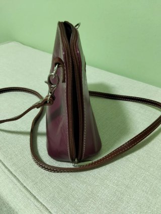 Bolso polipiel berenjena pequeño