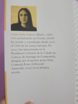 Comerás flores Lucía Solla