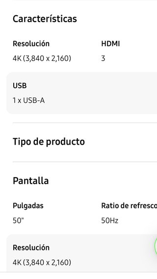 Samsung TV UHD 4K Crystal 50