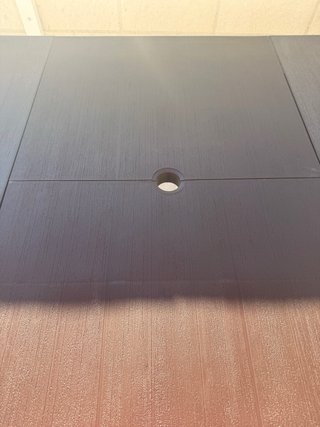 Mesa extensible resina exterior metal