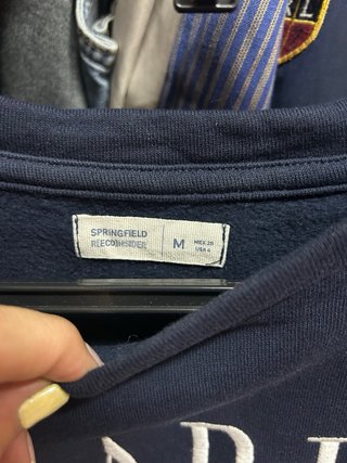 Sudadera azul Paris con detalle