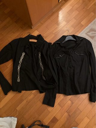 Lote 2 Camisas Negras Talla M