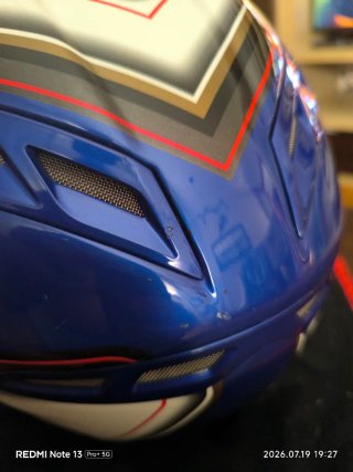 Casco Moto AGV Azul Blanco gp tech