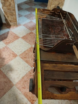 Carro barbacoa madera y metal