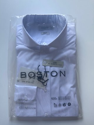 Camisa Boston Blanca Talla 38 Slim Fit