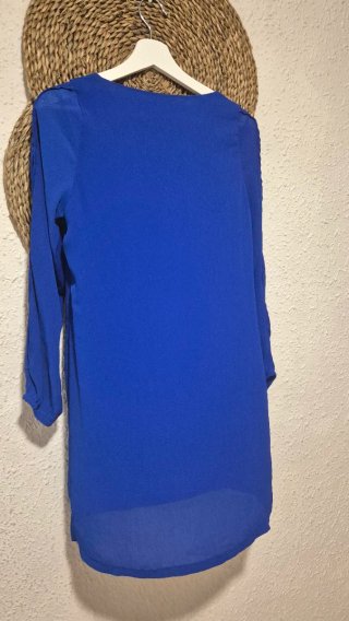 Vestido azul rodilla