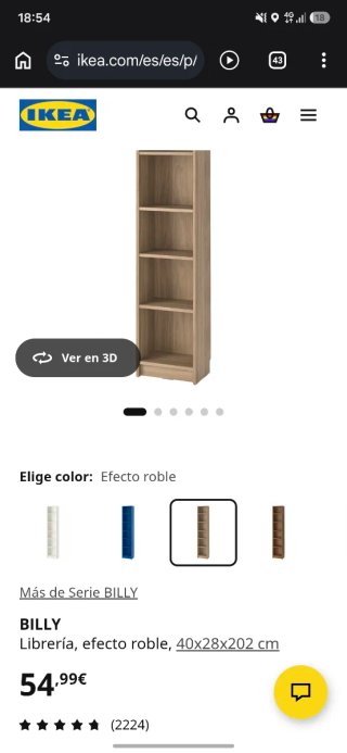 Estantería Billy Madera Beige/Marrón
