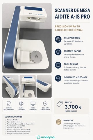 Scanner de Mesa Aidite A-IS Pro Dental