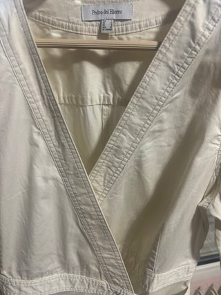 Vestido cruzado blanco Pedro del Hierro Talla L