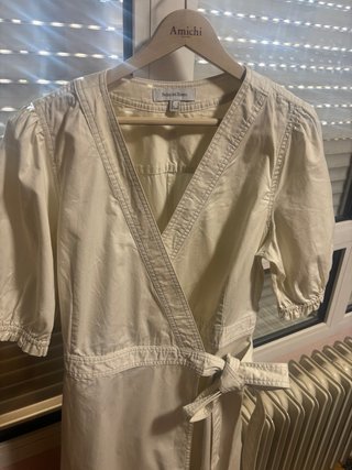Vestido cruzado blanco Pedro del Hierro Talla L