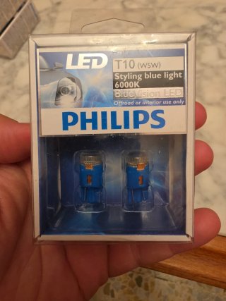 Philips T10 LED Blue Vision 6000K