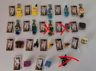 Figuras Minecraft Kinder Joy