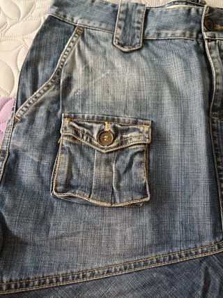 Falda vaquera Zara cargo