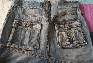 Falda vaquera Zara cargo