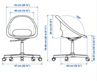 Silla escritorio Ikea blanca