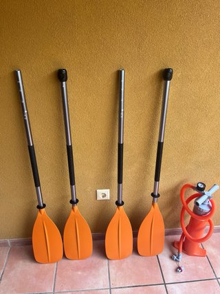 Kayak hinchable 2 plazas + remos y bomba de aire