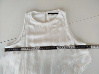 Vestido Zara Gasa Volante Asimétrico Talla M