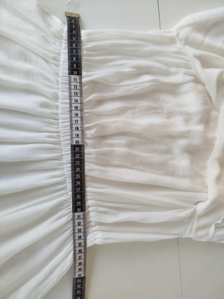Vestido Zara Gasa Volante Asimétrico Talla M