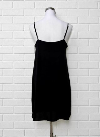 Vestido Lencero Negro Encaje Easy Wear M Fiesta
