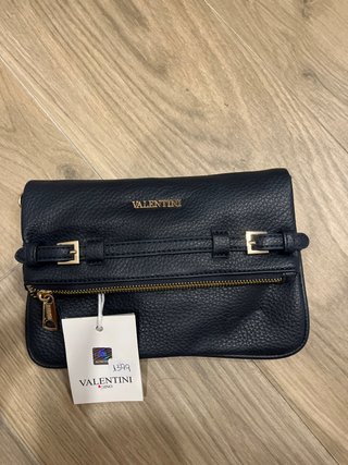 Bolso Valentini Azul y Dorado Nuevo